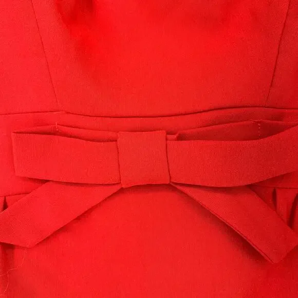 Tatyana Women's Size M Knee Length Wiggle Dress Stretch Short Sleeve Red - Picture 5 of 7